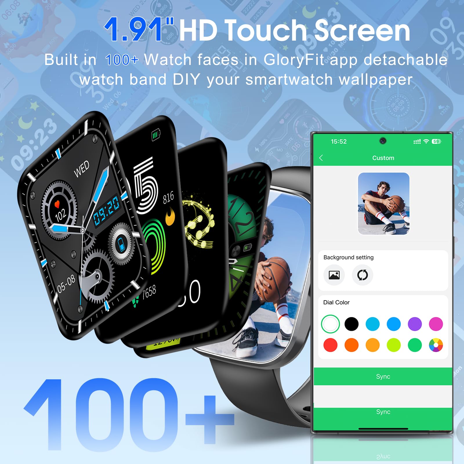 Foto 3 pulgar | Reloj Inteligente Csasan T70 con Pantalla HD IP68 de 1,91 Pulgadas - Venta Internacional