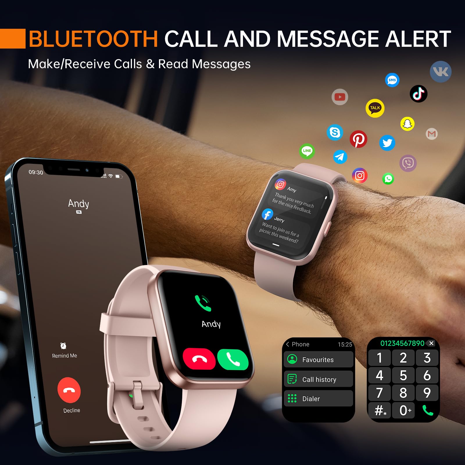 Foto 3 | Smartwatch Aeac con Pantalla Táctil de 1,69 Pulgadas IP68 - Venta Internacional
