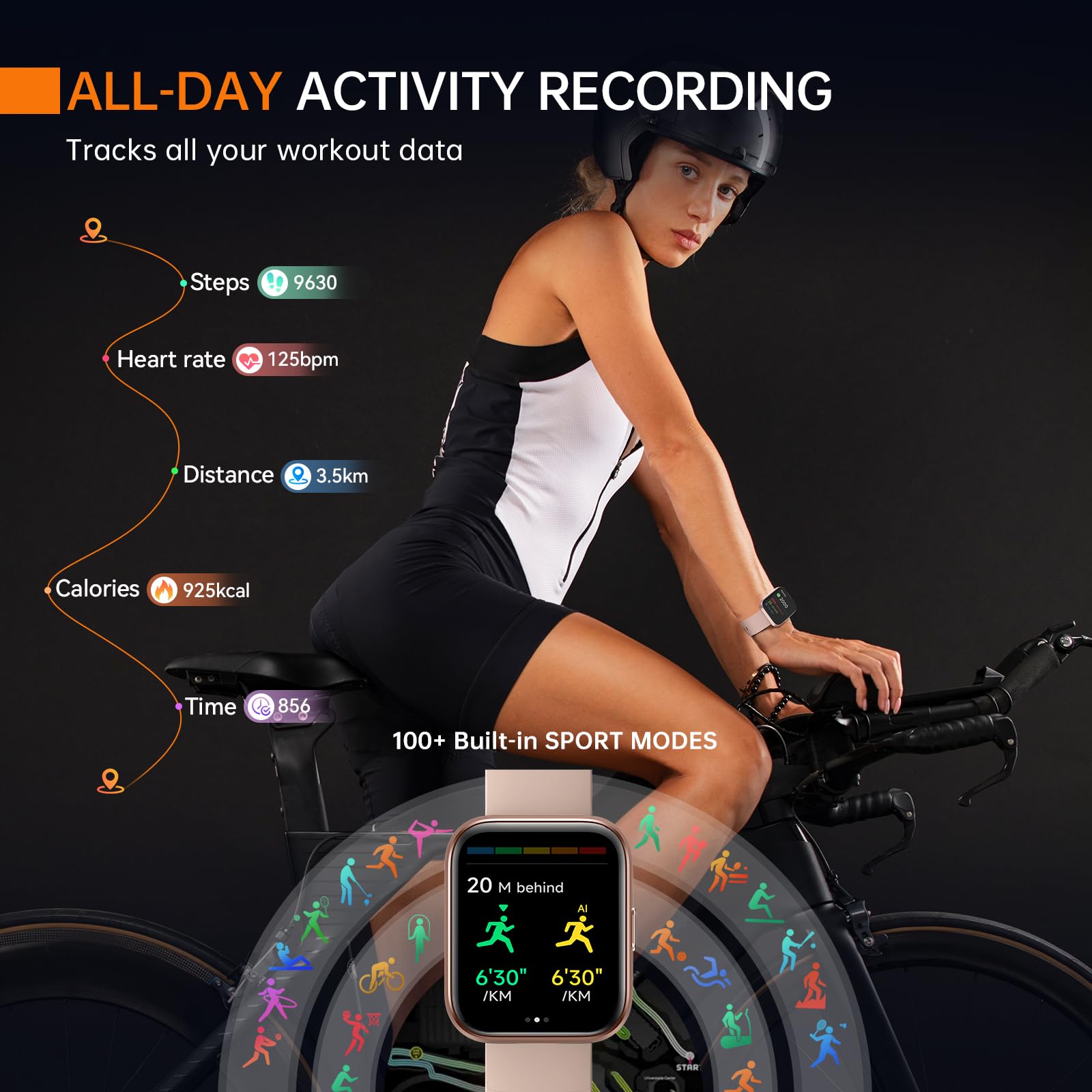Foto 5 | Smartwatch Aeac con Pantalla Táctil de 1,69 Pulgadas IP68 - Venta Internacional