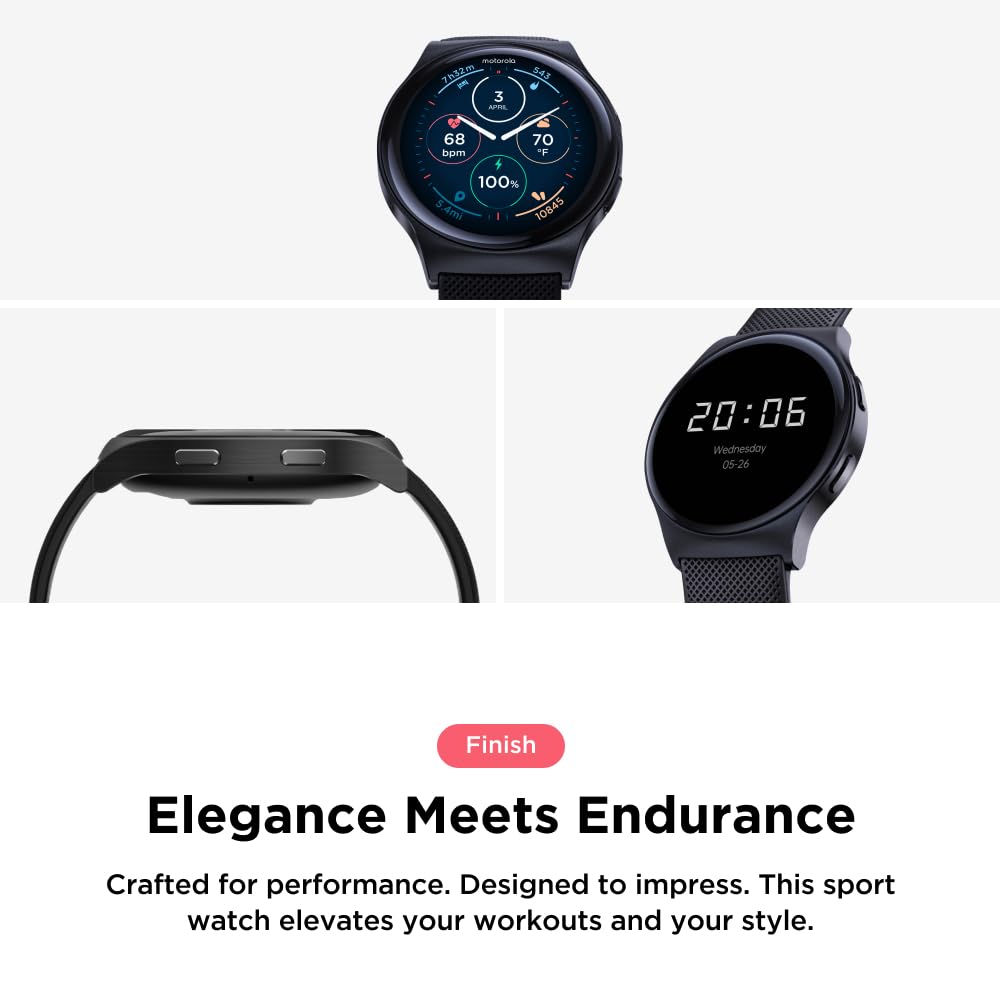 Foto 5 pulgar | Reloj Inteligente Motorola Moto Watch 120 Negro para Hombre - Venta Internacional