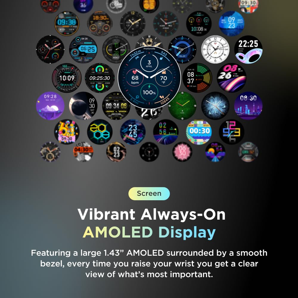 Foto 7 pulgar | Reloj Inteligente Motorola Moto Watch 120 Negro para Hombre - Venta Internacional