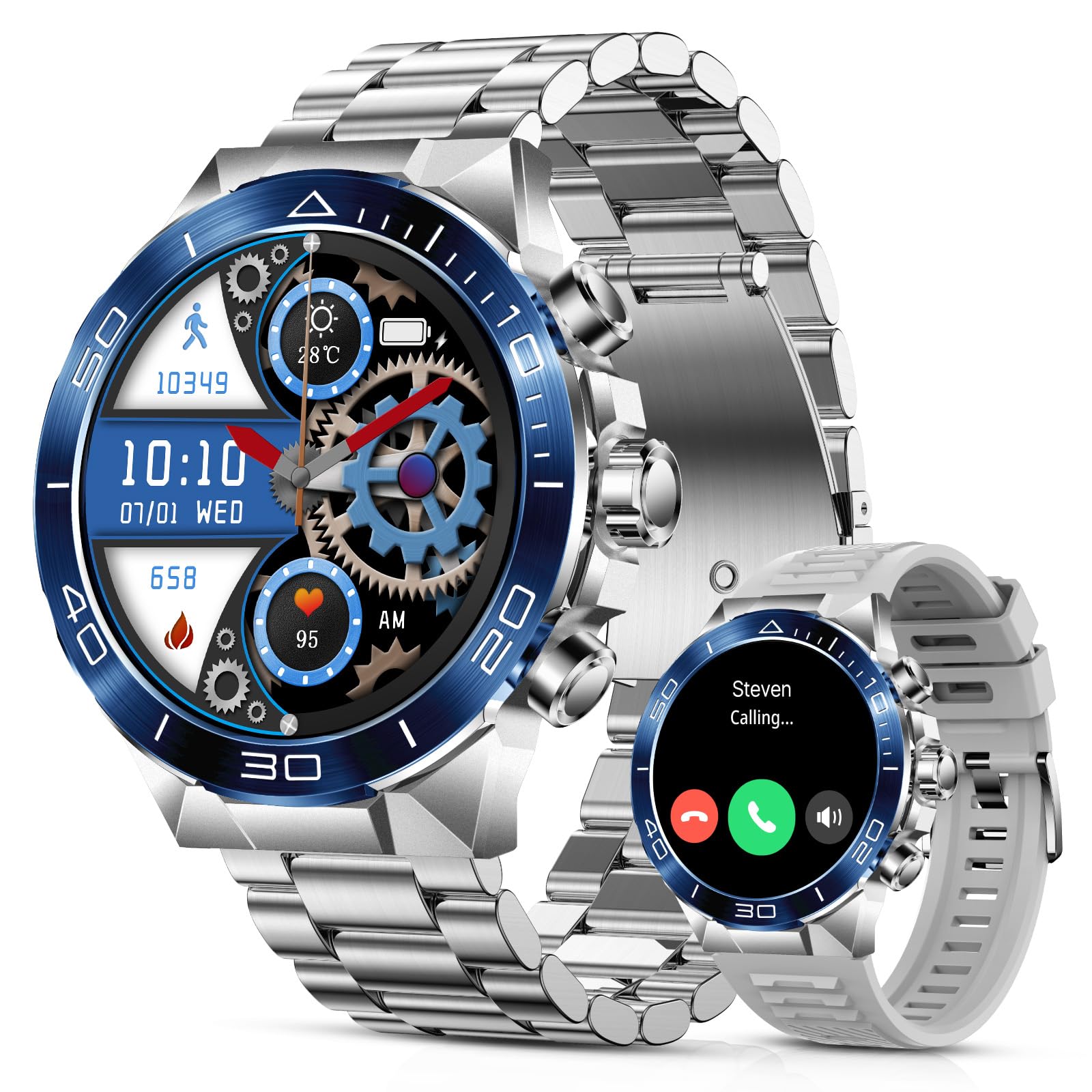 1 Reloj Inteligente Souyie SM-7 para Hombre con Pantalla Amoled de 1,43 Pulgadas - Venta Internacional