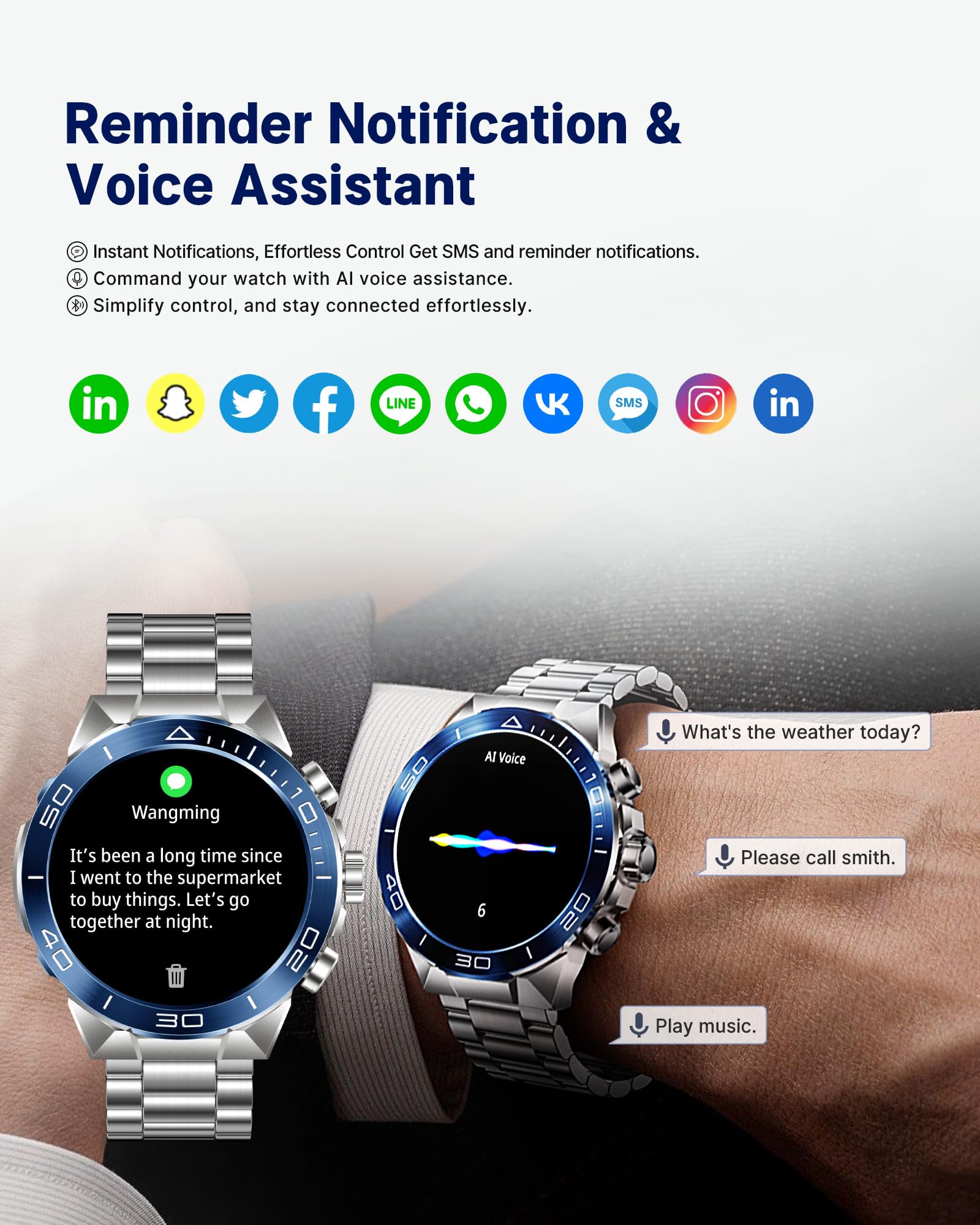 Foto 4 pulgar | 1 Reloj Inteligente Souyie SM-7 para Hombre con Pantalla Amoled de 1,43 Pulgadas - Venta Internacional