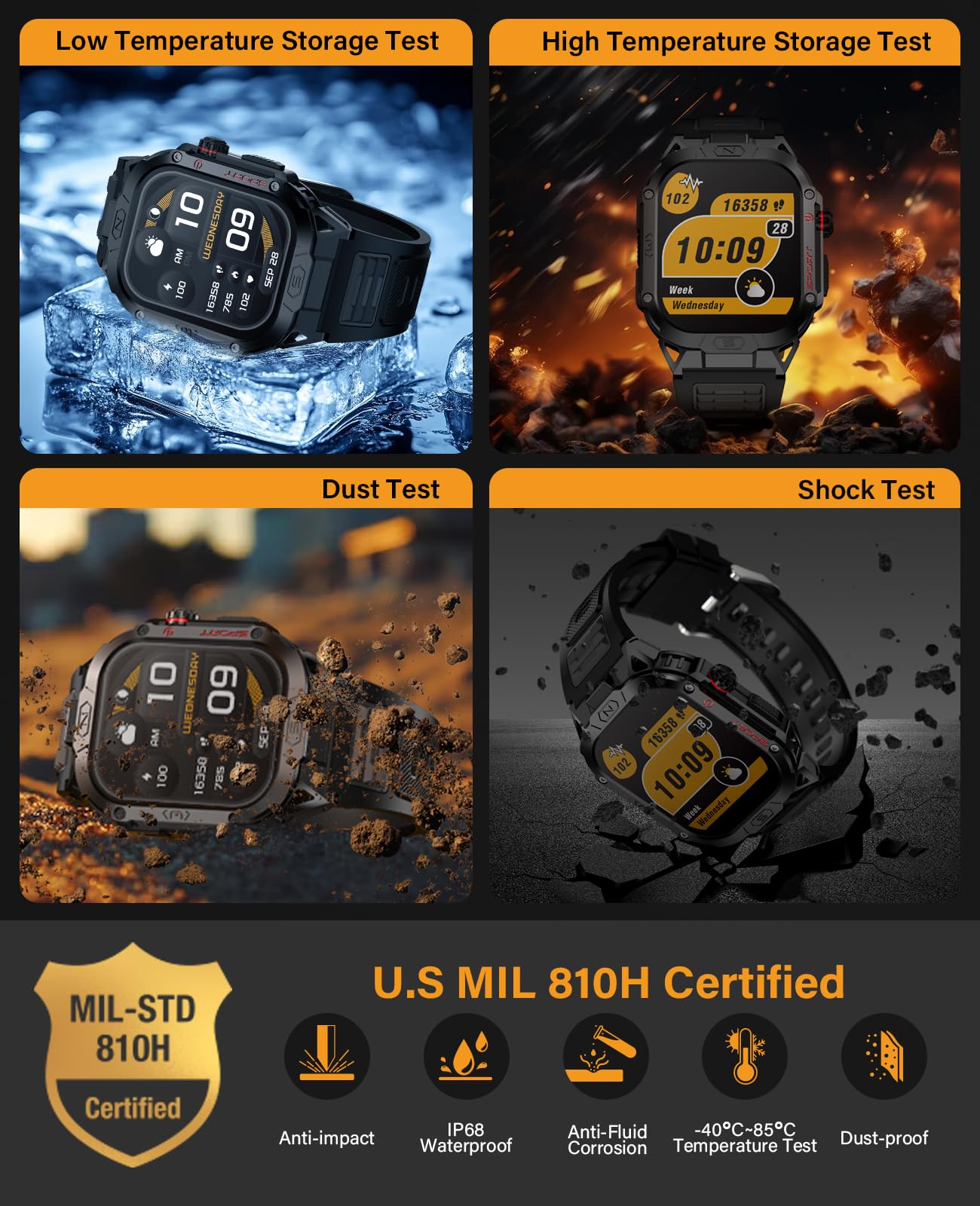 Foto 3 pulgar | Reloj Inteligente Souyie Military Negro para Hombre - Venta Internacional