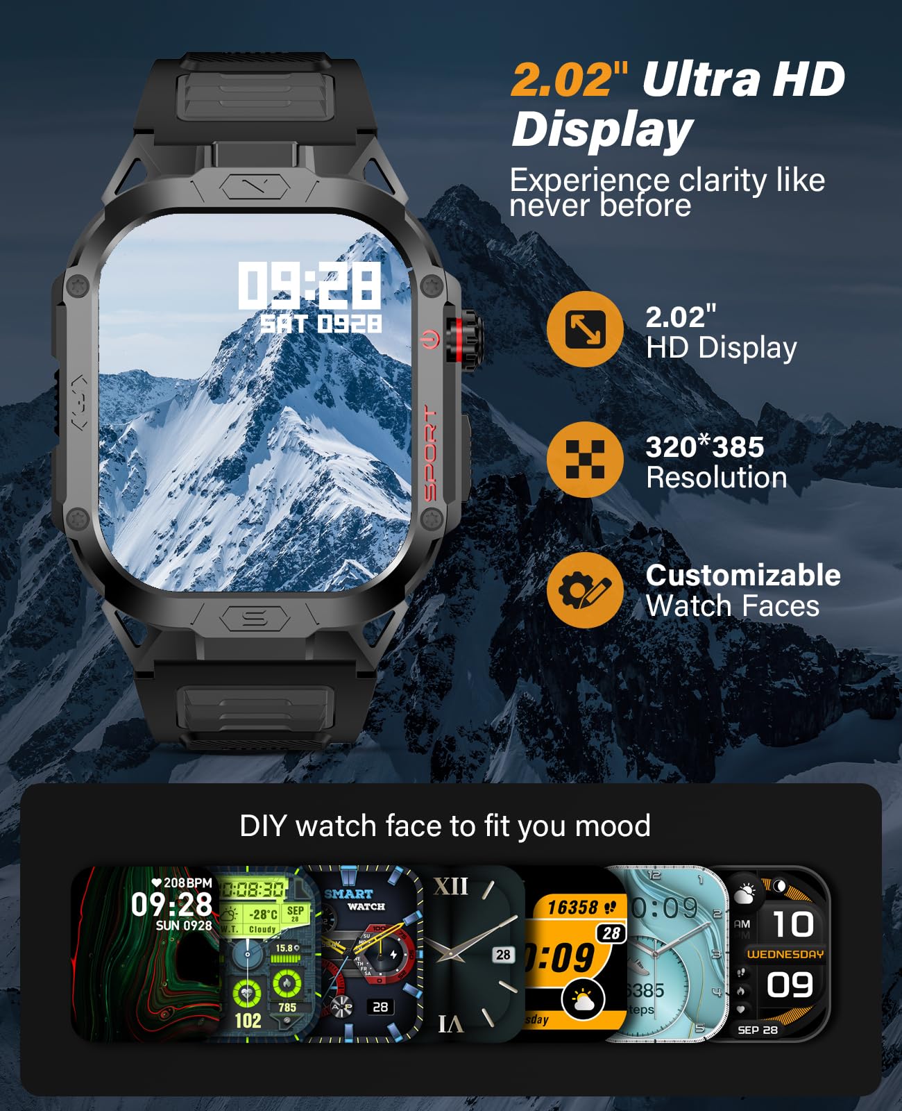 Foto 5 pulgar | Reloj Inteligente Souyie Military Negro para Hombre - Venta Internacional