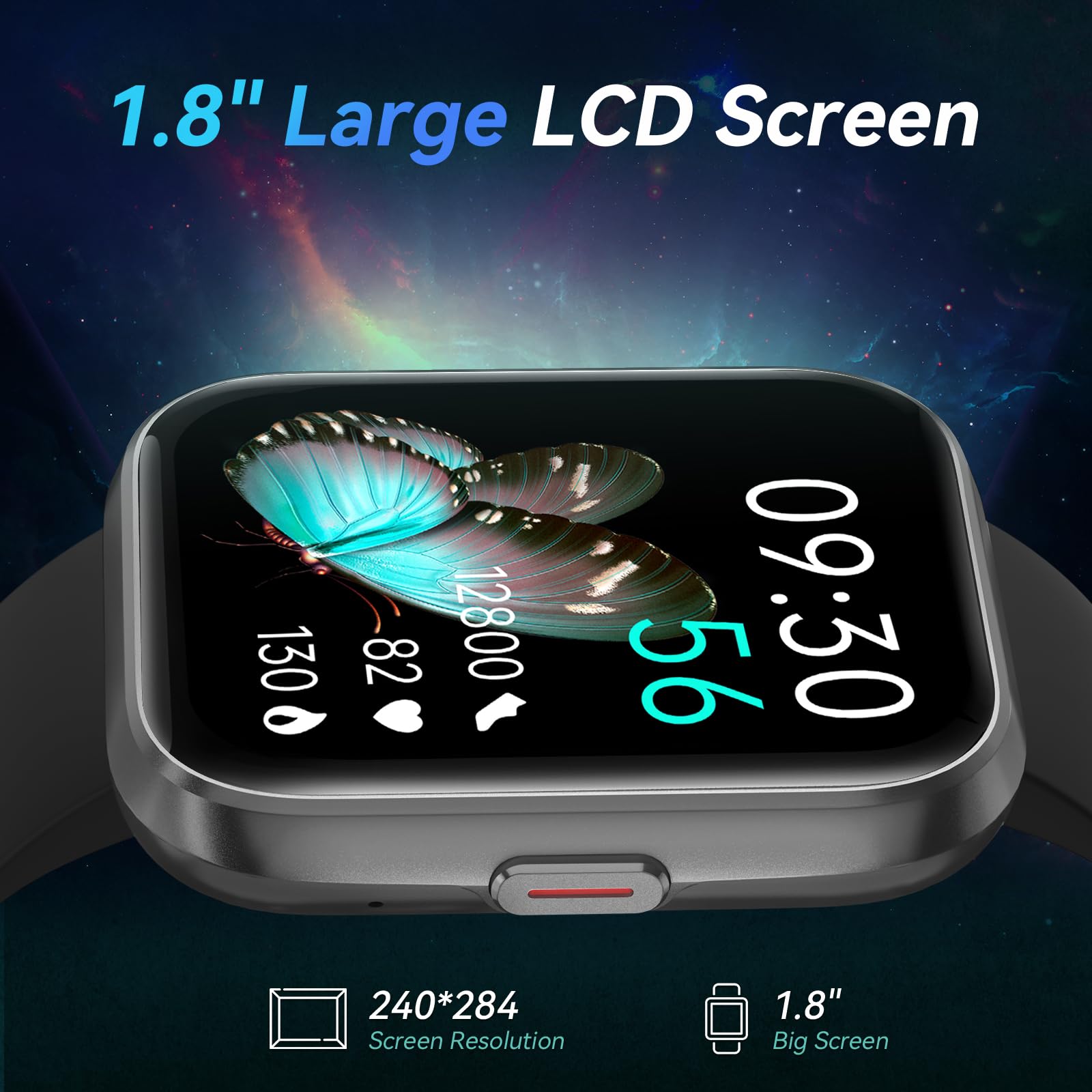 Foto 3 pulgar | Reloj Inteligente Fitpolo de 1.8 Pulgadas con Alexa Integrado Ip68- Venta Internacional