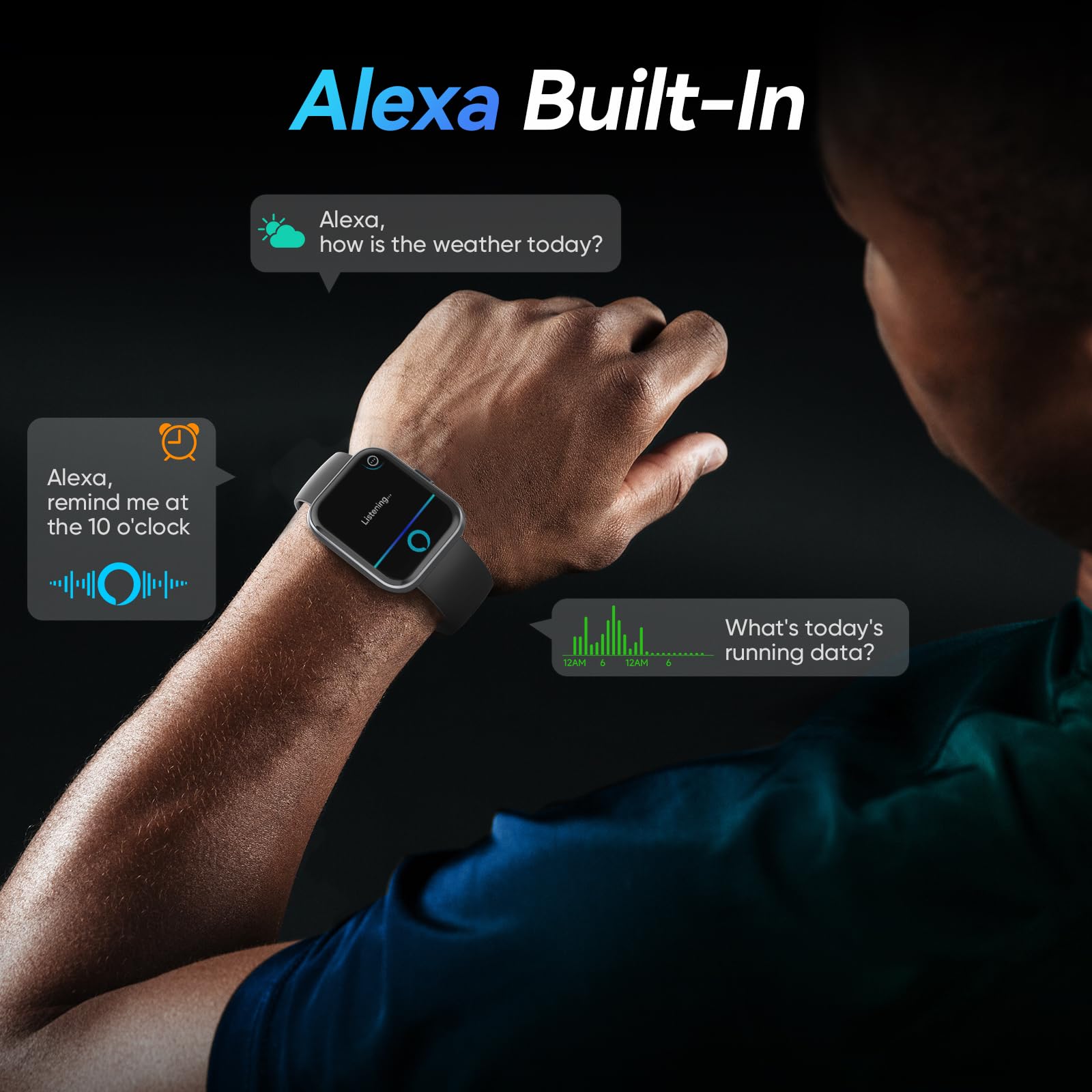 Foto 4 pulgar | Reloj Inteligente Fitpolo de 1.8 Pulgadas con Alexa Integrado Ip68- Venta Internacional