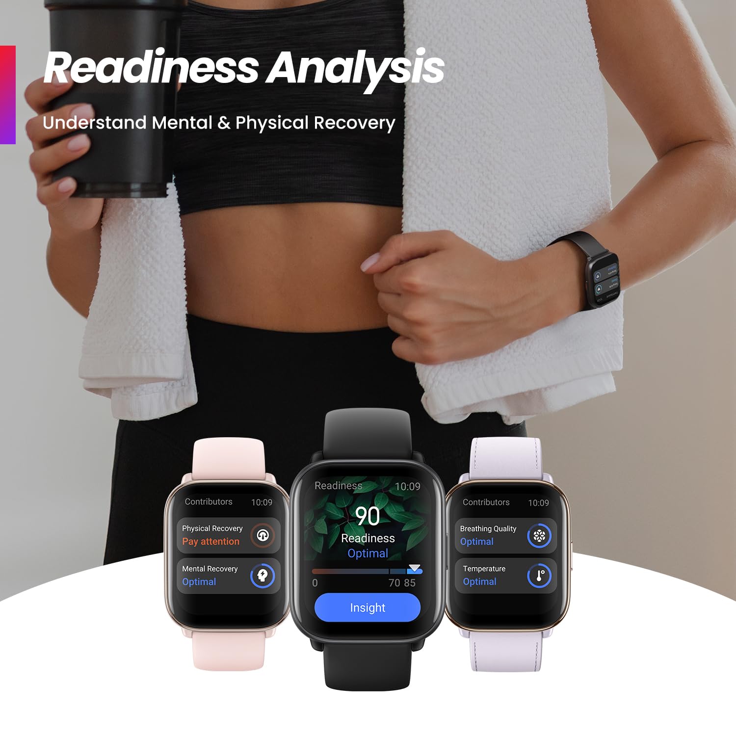 Foto 3 pulgar | Smartwatch Amazfit Active Ai Rosa - Venta Internacional