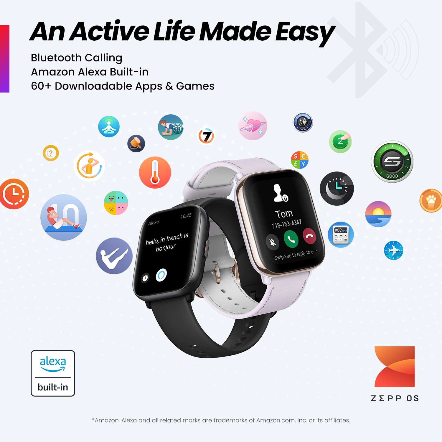 Foto 5 pulgar | Smartwatch Amazfit Active Ai Rosa - Venta Internacional