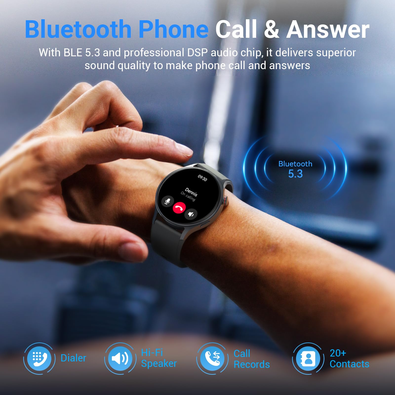 Foto 4 pulgar | Reloj Inteligente Fitpolo 1.3'' Amoled Negro Unisex - Venta Internacional