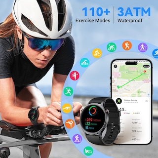 Foto 6 | Reloj Inteligente Fitpolo 1.3'' Amoled Negro Unisex - Venta Internacional