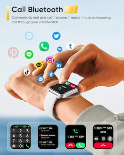 Foto 6 | Reloj Inteligente Fitpolo de 1.8" con Bluetooth Call Alexa Blood Oxygen - Venta Internacional