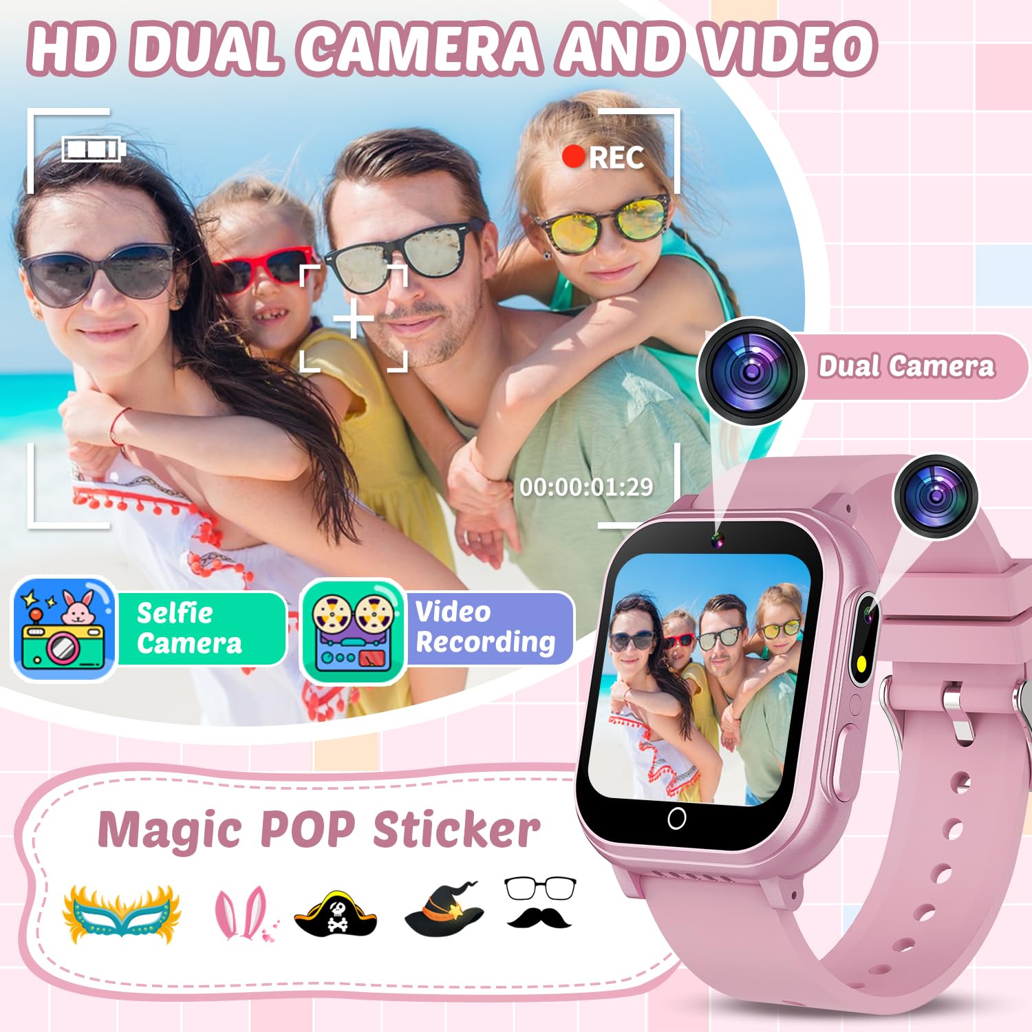 Foto 5 pulgar | Smartwatch Sedzofan Resistente al Agua para Niña - Venta Internacional