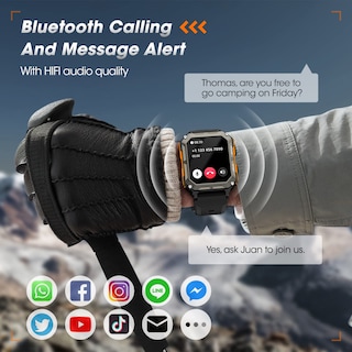 Foto 3 | Reloj Smartwatch Rgthuhu Negro-Venta Internacional