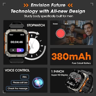Foto 6 | Reloj Smartwatch Rgthuhu Negro-Venta Internacional