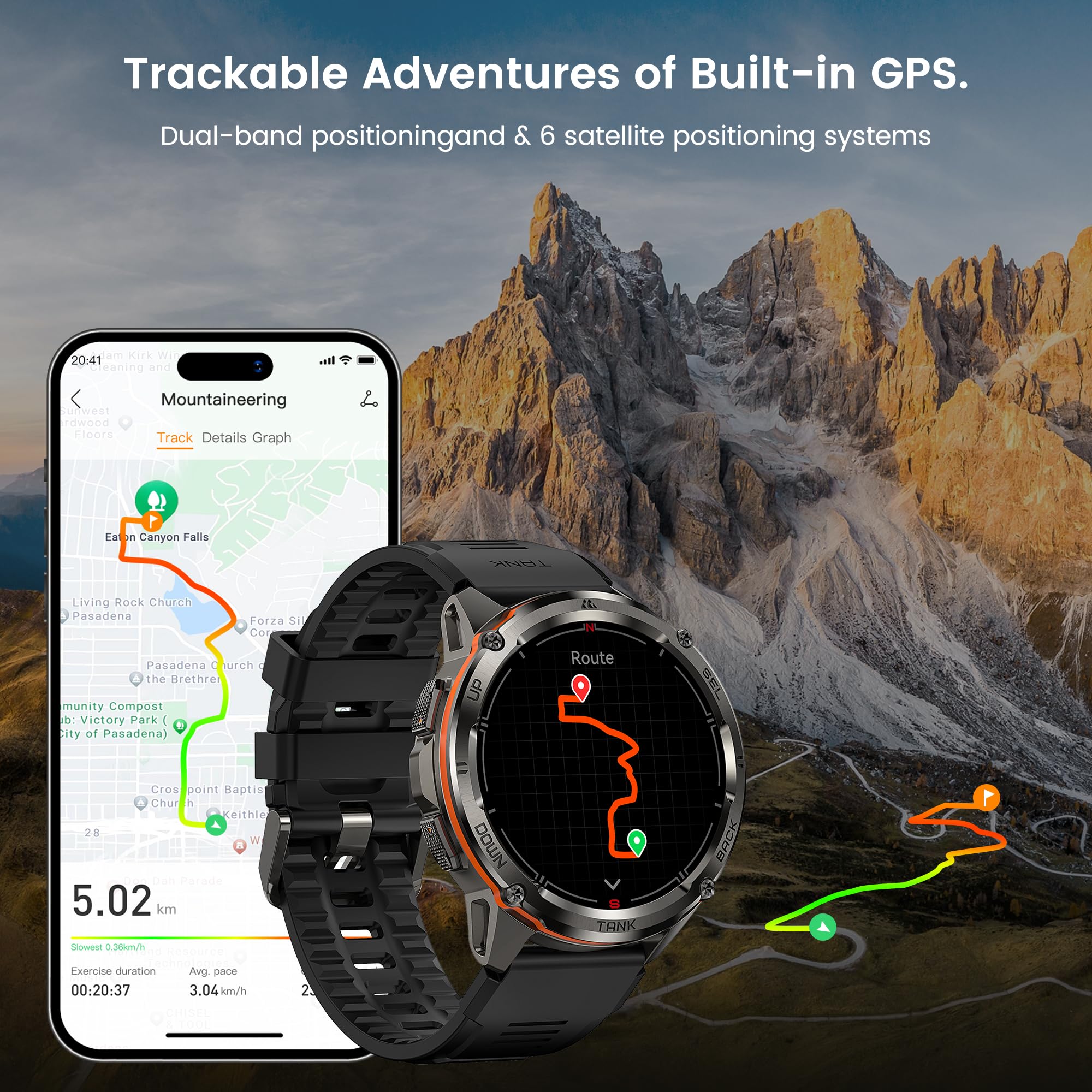 Foto 5 pulgar | Reloj Smartwatch Amaztim Negro-Venta Internacional