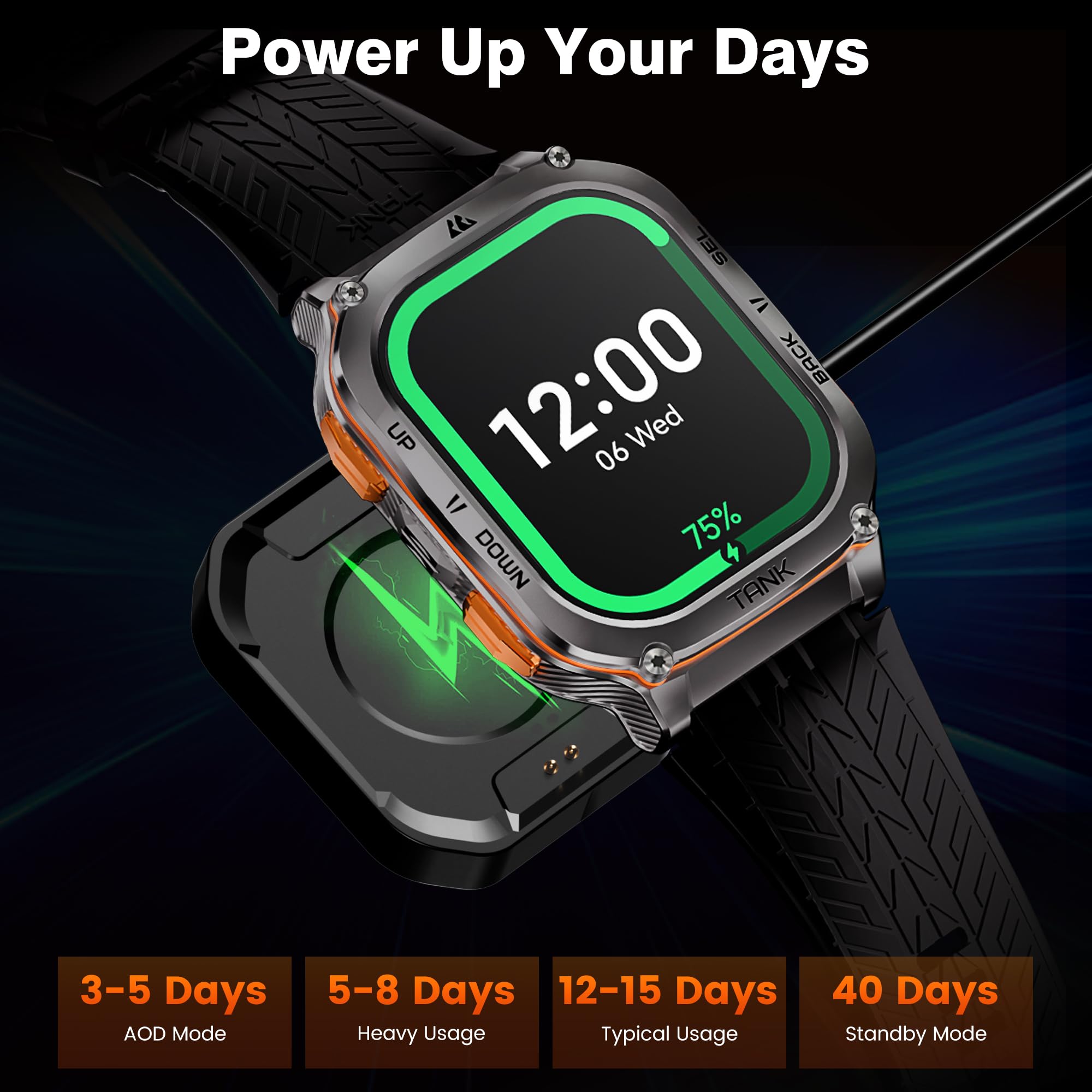 Foto 8 pulgar | Reloj Smartwatch Amaztim Negro-Venta Internacional
