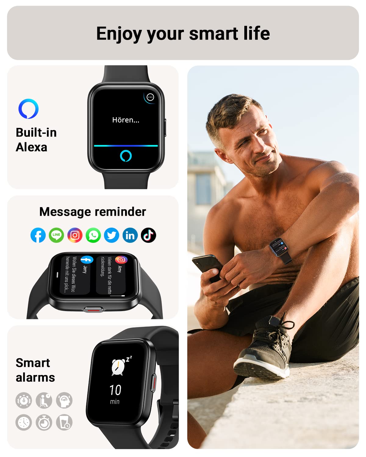 Foto 4 pulgar | Reloj Inteligente Tensky 208bt con Llamada Alexa- Venta Internacional