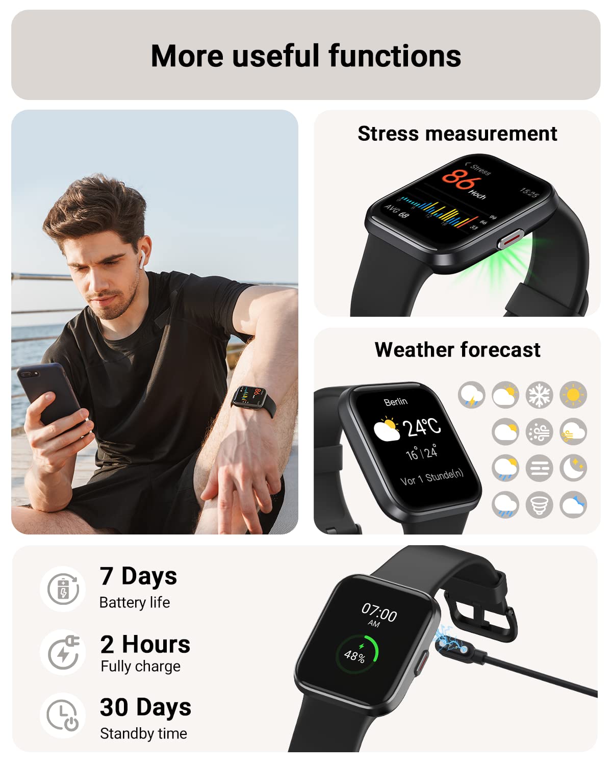 Foto 7 pulgar | Reloj Inteligente Tensky 208bt con Llamada Alexa- Venta Internacional