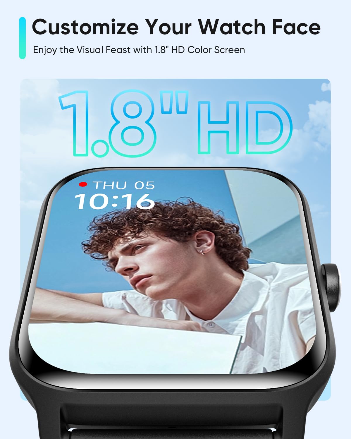 Foto 3 pulgar | Reloj Smartwatch Fitpolo Negro-Venta Internacional