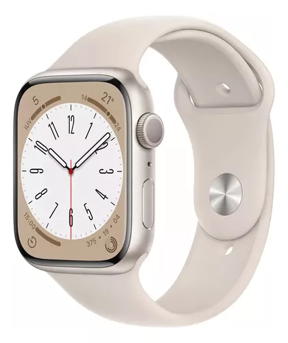 Apple Watch Series 8 45 Mm Correa Deportiva Blanco Estelar