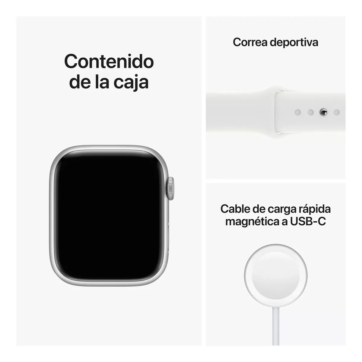 Foto 6 pulgar | Apple Watch Series 8 Gps Plata 41 Mm Correa Blanca