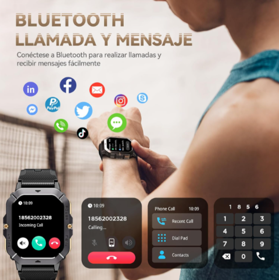 Foto 3 pulgar | Smartwatch Cubot Negro