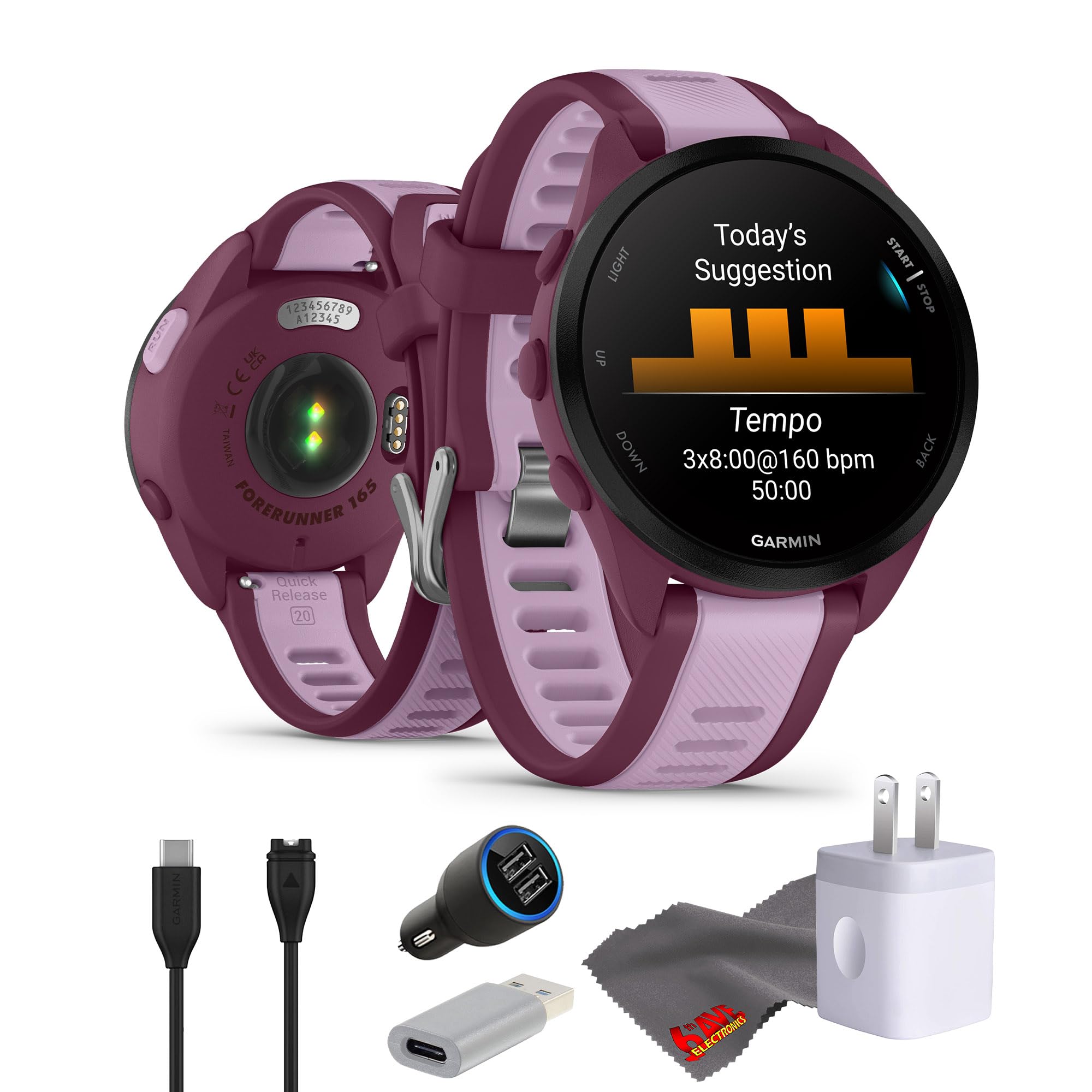 Foto 2 pulgar | Reloj Inteligente Garmin Forerunner 165 Music GPS Running - Berry - Venta Internacional