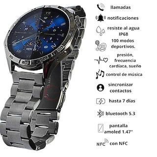 Foto 4 | Reloj Smartwatch G-tide Plateado para Hombre