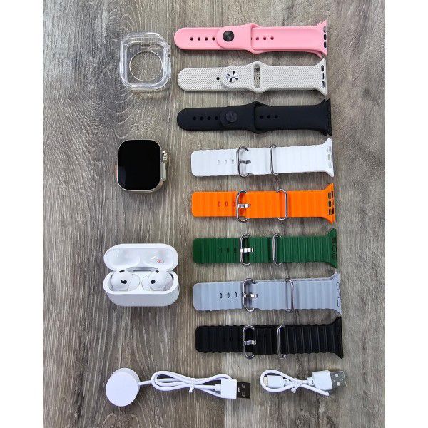 Foto 3 | Combo Smartwatch Use-ultra 19 8 Correas Case y Audifonos Bluetooth