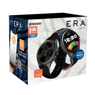 Foto 2 | Smartwatch Binden Era One Lite Realiza Y Contesta Llamadas Color Negro + Correa Textil Azul