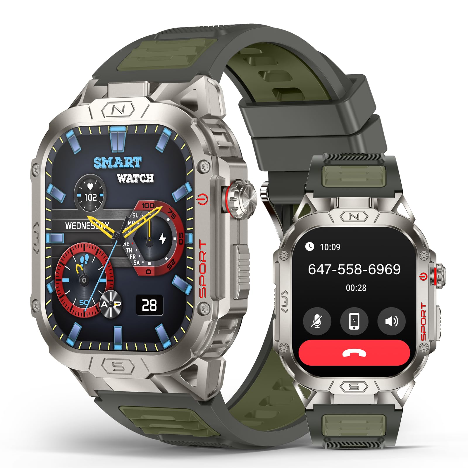Reloj Inteligente Souyie para Hombre con Linterna Led y Pantalla HD de 2.02 Pulgadas - Venta Internacional