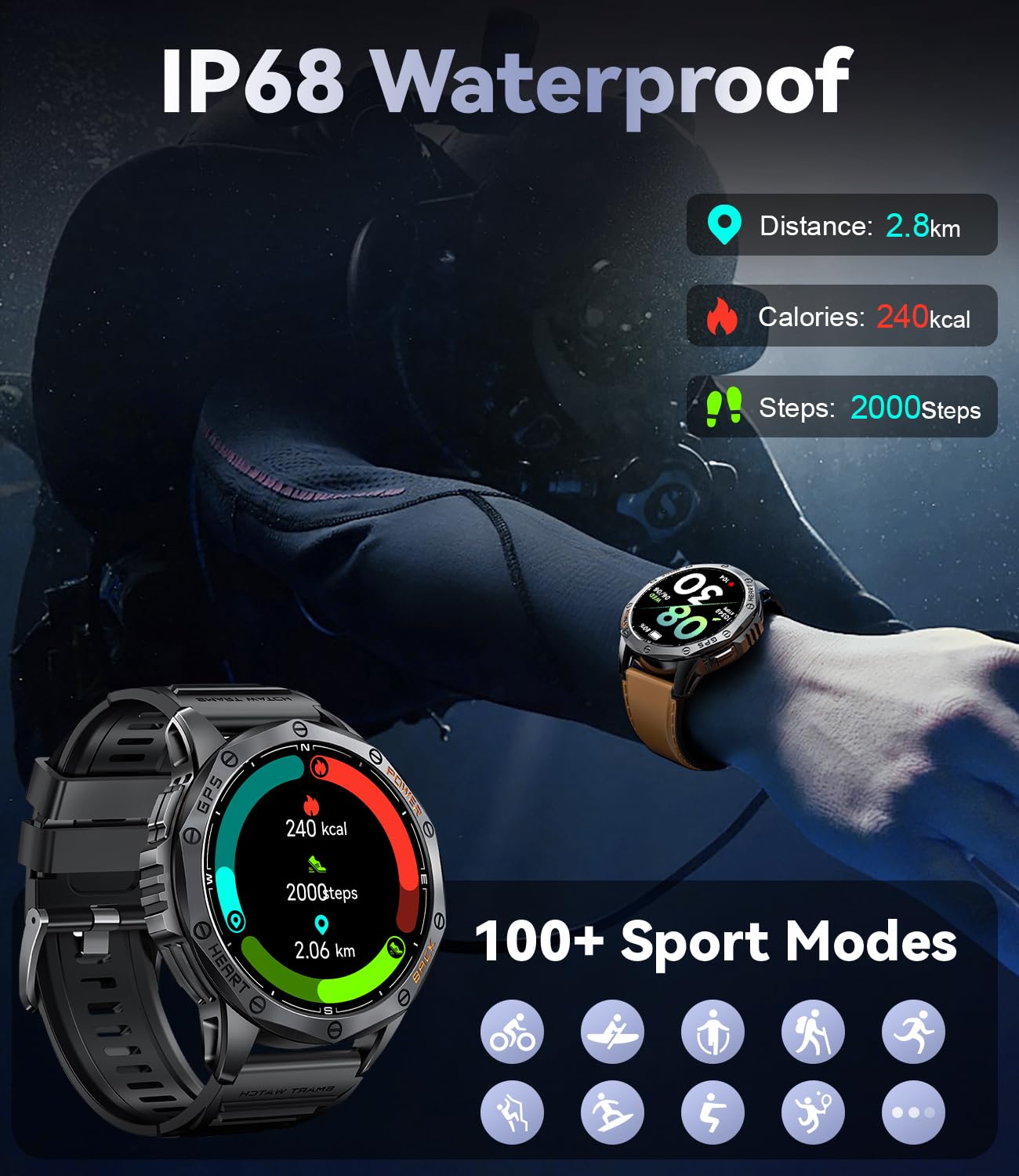 Foto 5 | Smartwatch Lige GPS Military para Hombre 100 Modos Deportivos - Venta Internacional