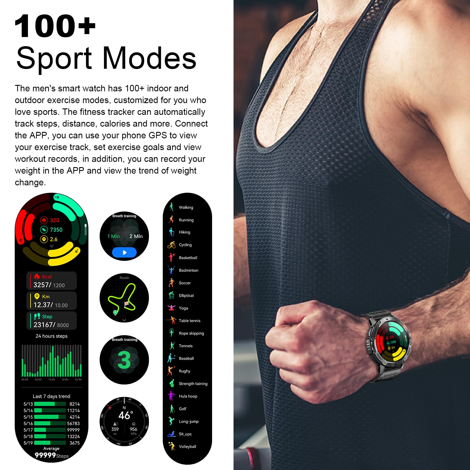 Foto 5 | Reloj Inteligente Tiwain Military Amoled 1.43 Pulgadas 170 Modos Deportivos - Venta Internacional