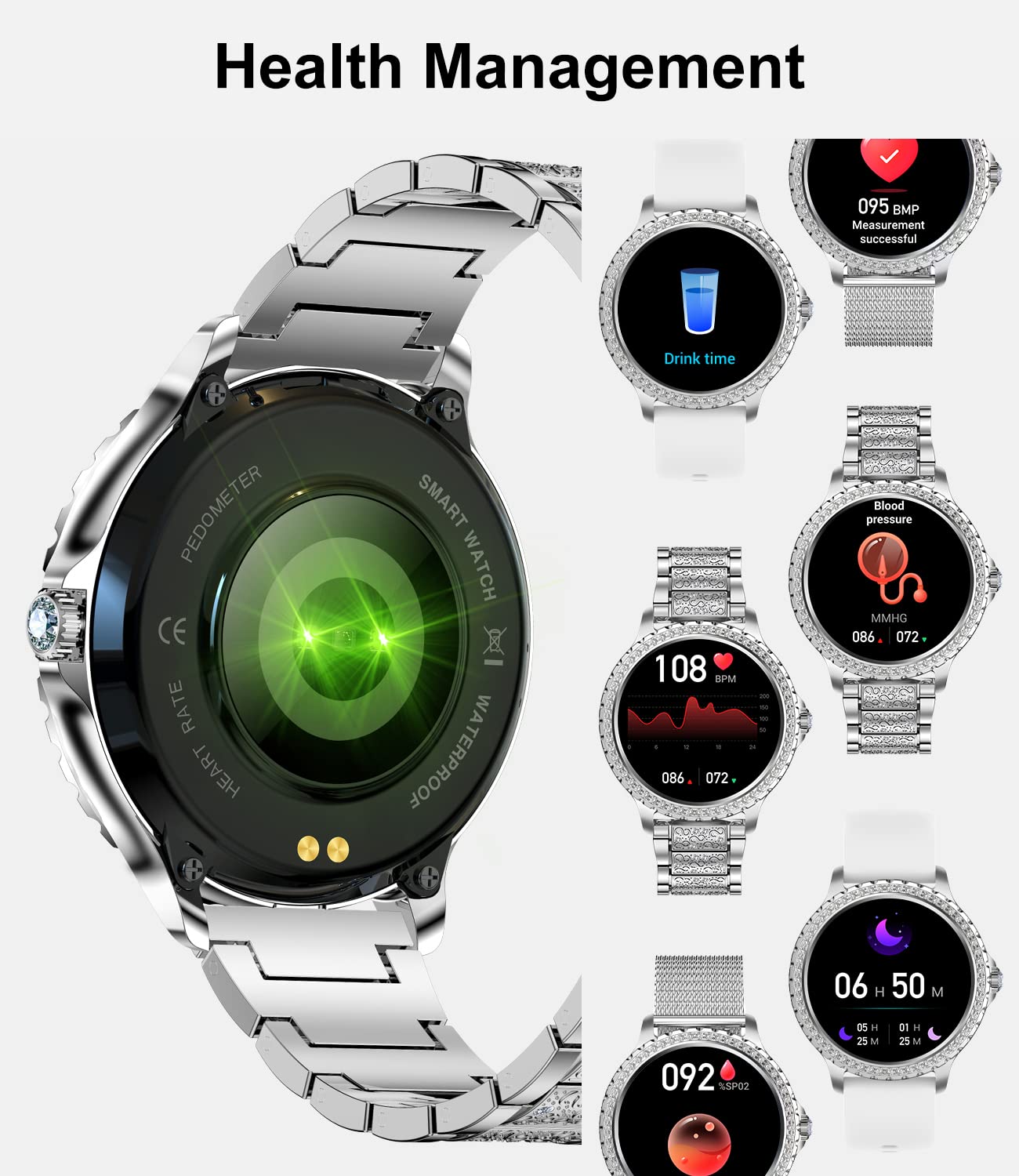 Foto 5 pulgar | Monitor De Actividad Física Smart Watch Lige Hd De 1,32 Pulgadas Para Mujer, Plateado - Venta Internacional.