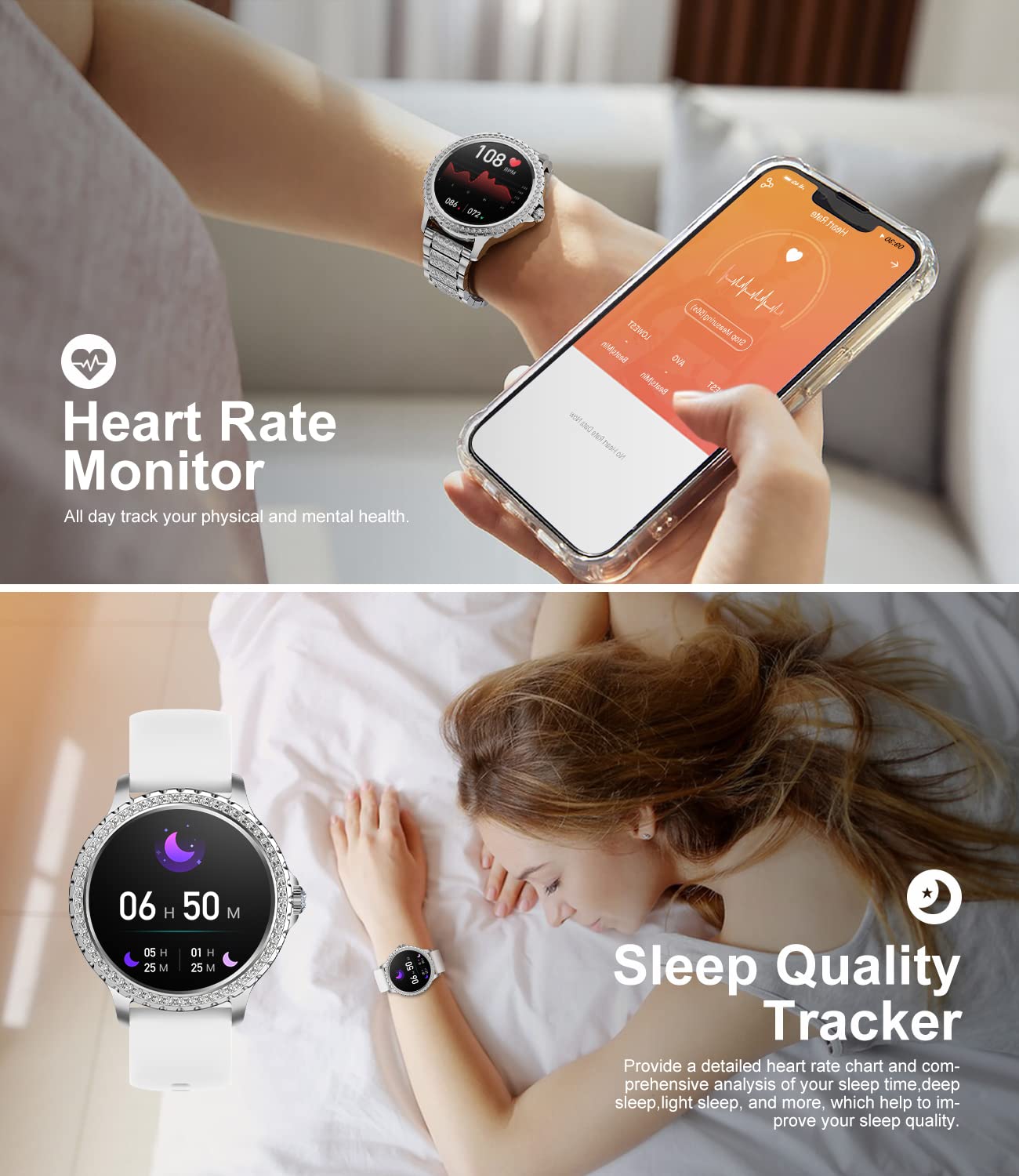 Foto 8 pulgar | Monitor De Actividad Física Smart Watch Lige Hd De 1,32 Pulgadas Para Mujer, Plateado - Venta Internacional.