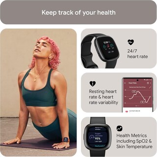 Foto 5 | Reloj Inteligente Fitbit Versa 4 Con Gps Frecuencia Cardiaca Negro - Venta Internacional