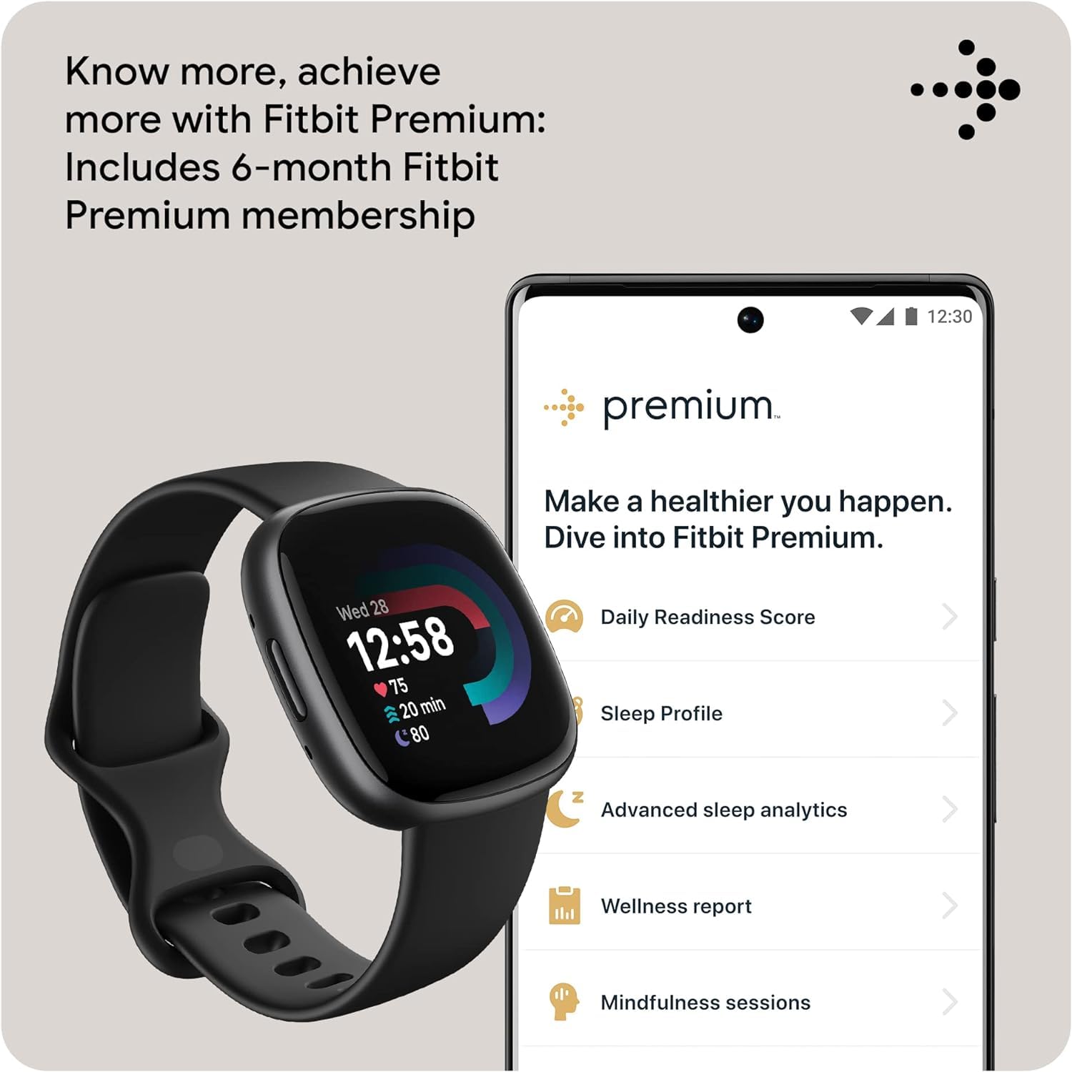 Foto 7 pulgar | Reloj Inteligente Fitbit Versa 4 Con Gps Frecuencia Cardiaca Negro - Venta Internacional