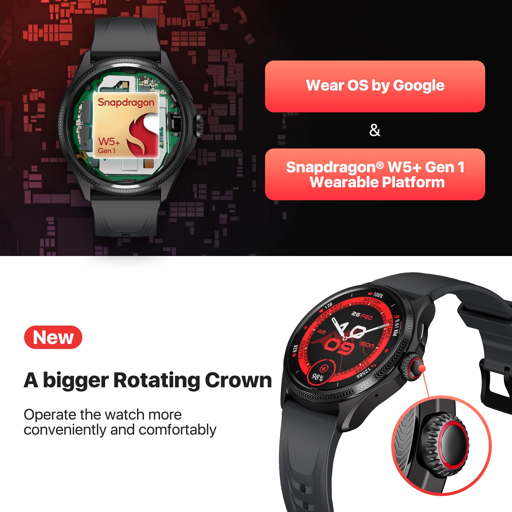 Foto 4 pulgar | Smartwatch Ticwatch Pro 5 Enduro 1.43'' con Batería Android De 90 H - Venta Internacional