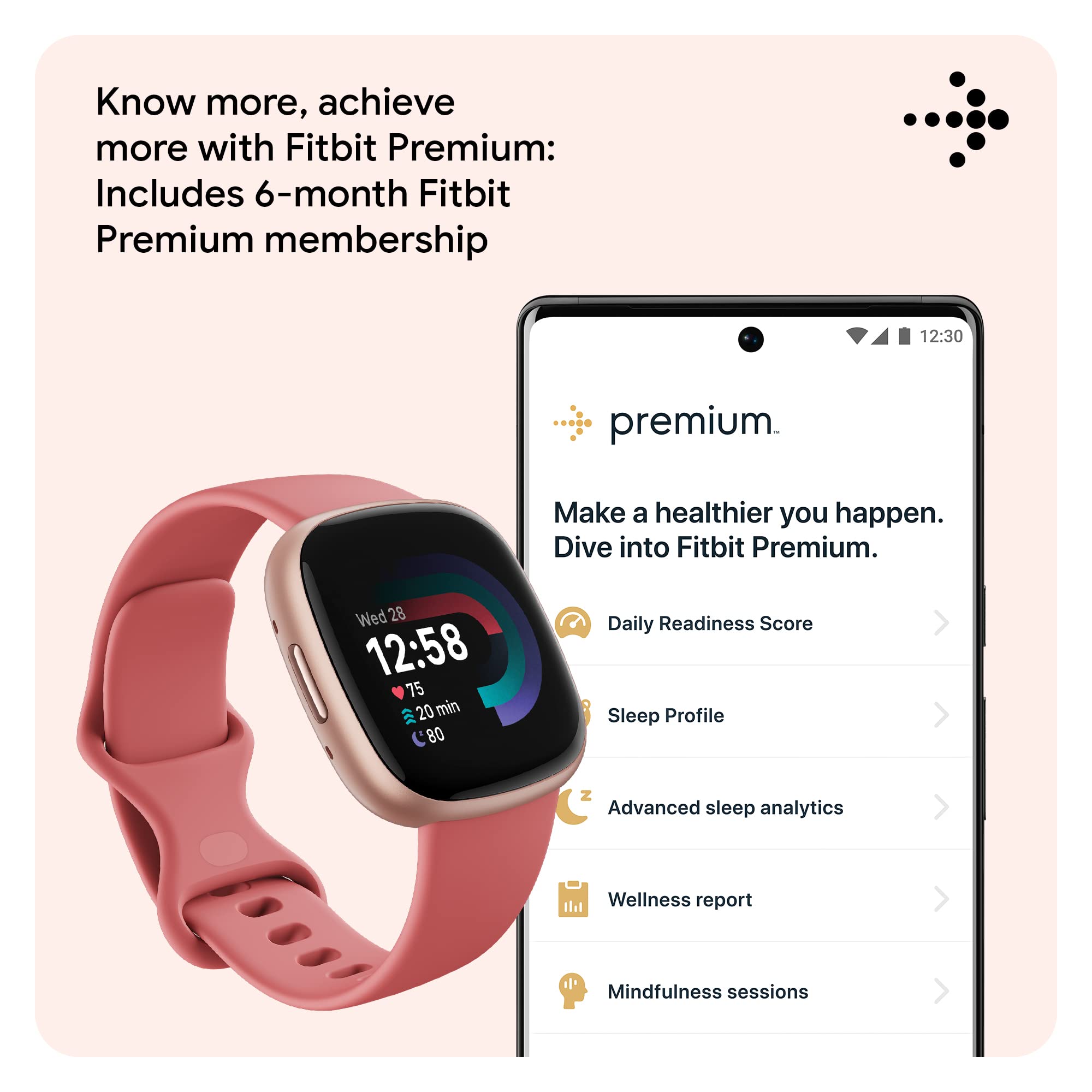 Foto 5 | Reloj Inteligente De Fitness Fitbit Versa 4 Con Gps, Frecuencia Cardíaca Y Más - Venta Internacional.