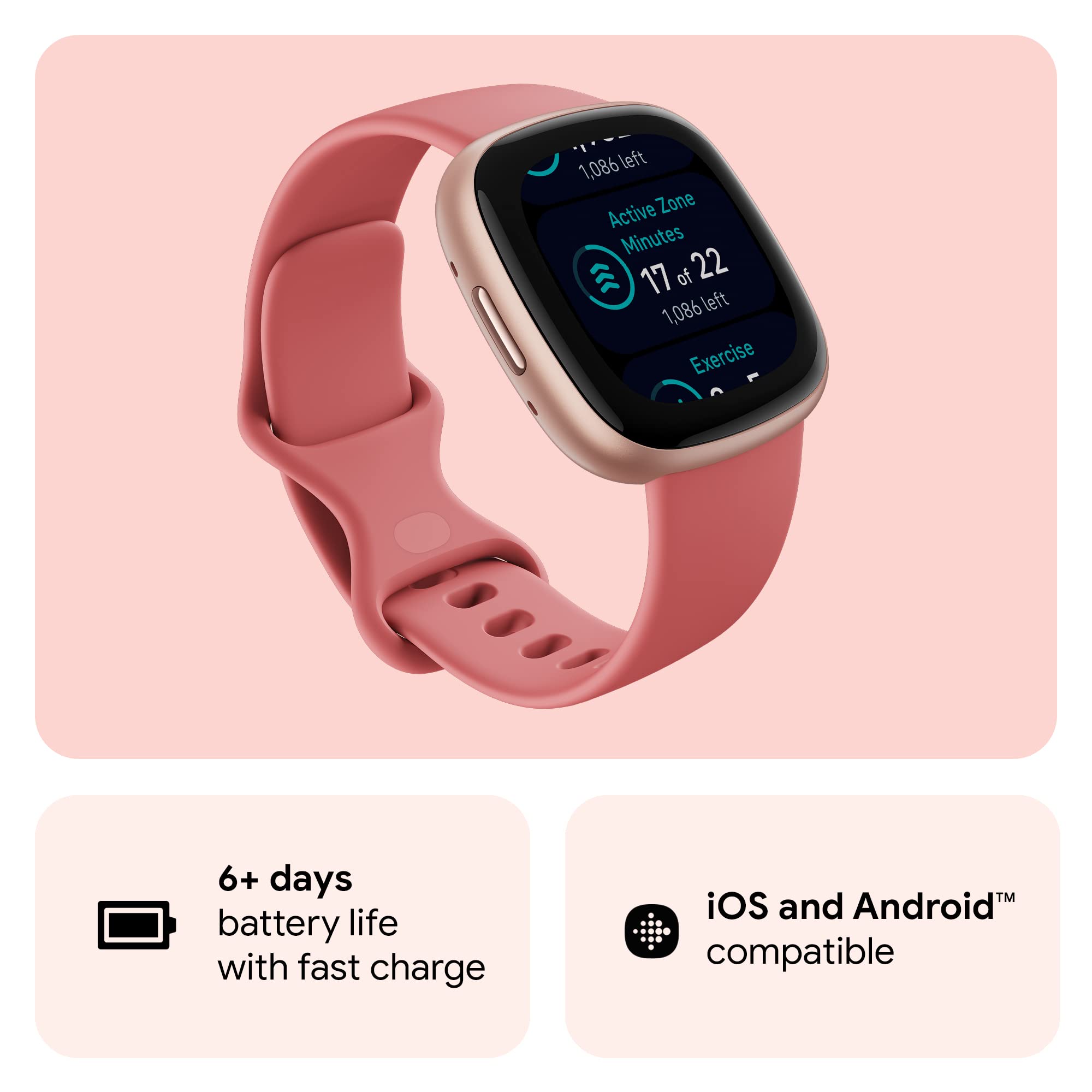 Foto 7 pulgar | Reloj Inteligente De Fitness Fitbit Versa 4 Con Gps, Frecuencia Cardíaca Y Más - Venta Internacional.