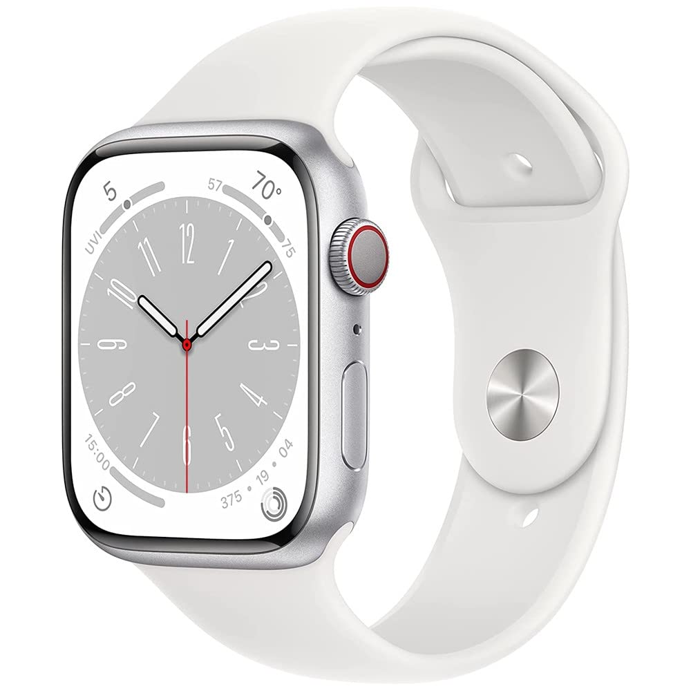 Foto 2 pulgar | Funda De Aluminio Plateado Para Reloj Inteligente Apple Watch Series 8 De 41 Mm Con Gps - Venta Internacional.