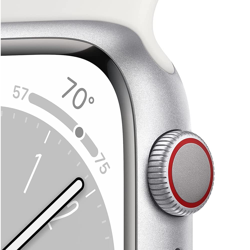 Foto 4 pulgar | Funda De Aluminio Plateado Para Reloj Inteligente Apple Watch Series 8 De 41 Mm Con Gps - Venta Internacional.