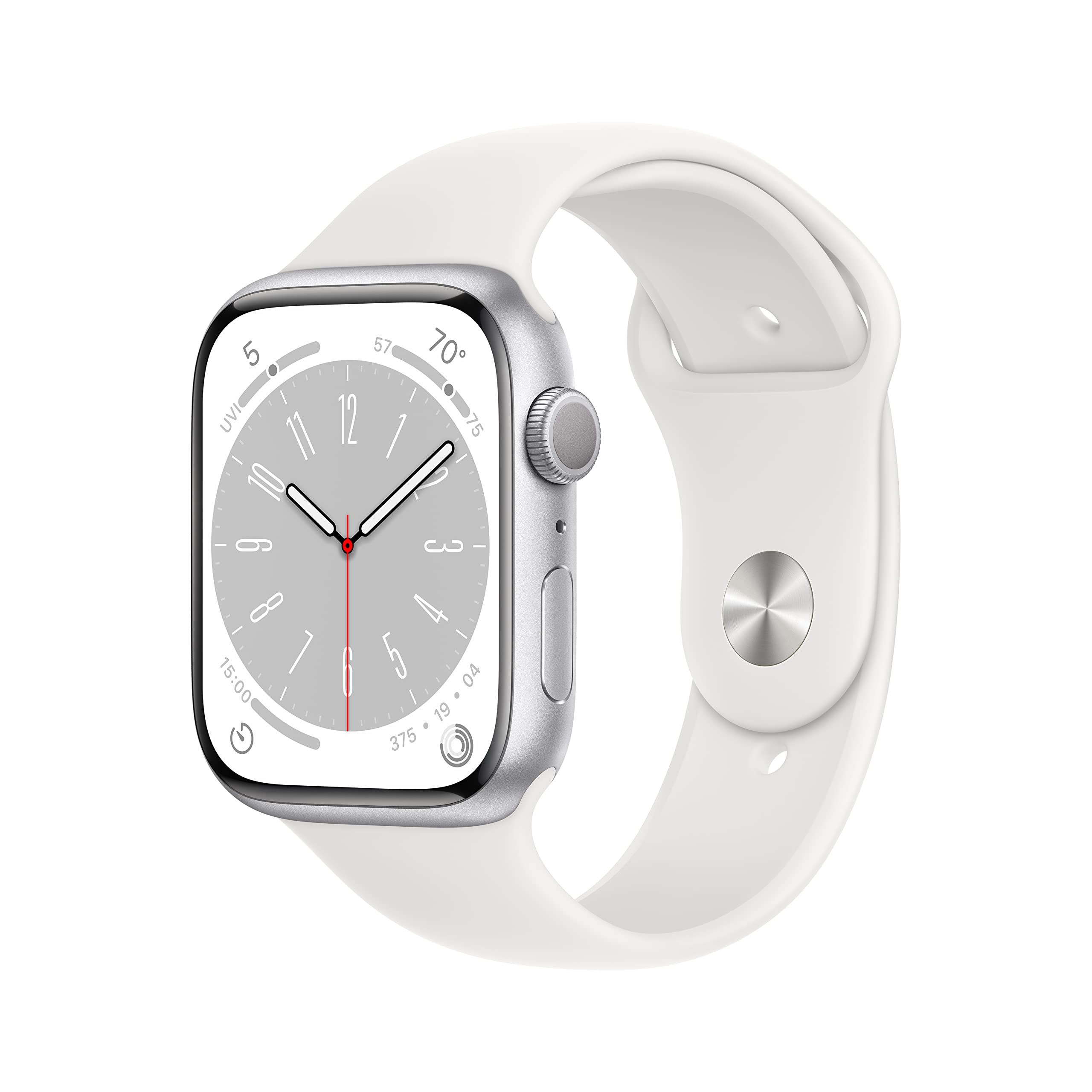 Foto 2 pulgar | Reloj Inteligente Apple Watch Series 8 Con Gps, 45 Mm, Correa Plateada/blanca - Venta Internacional.