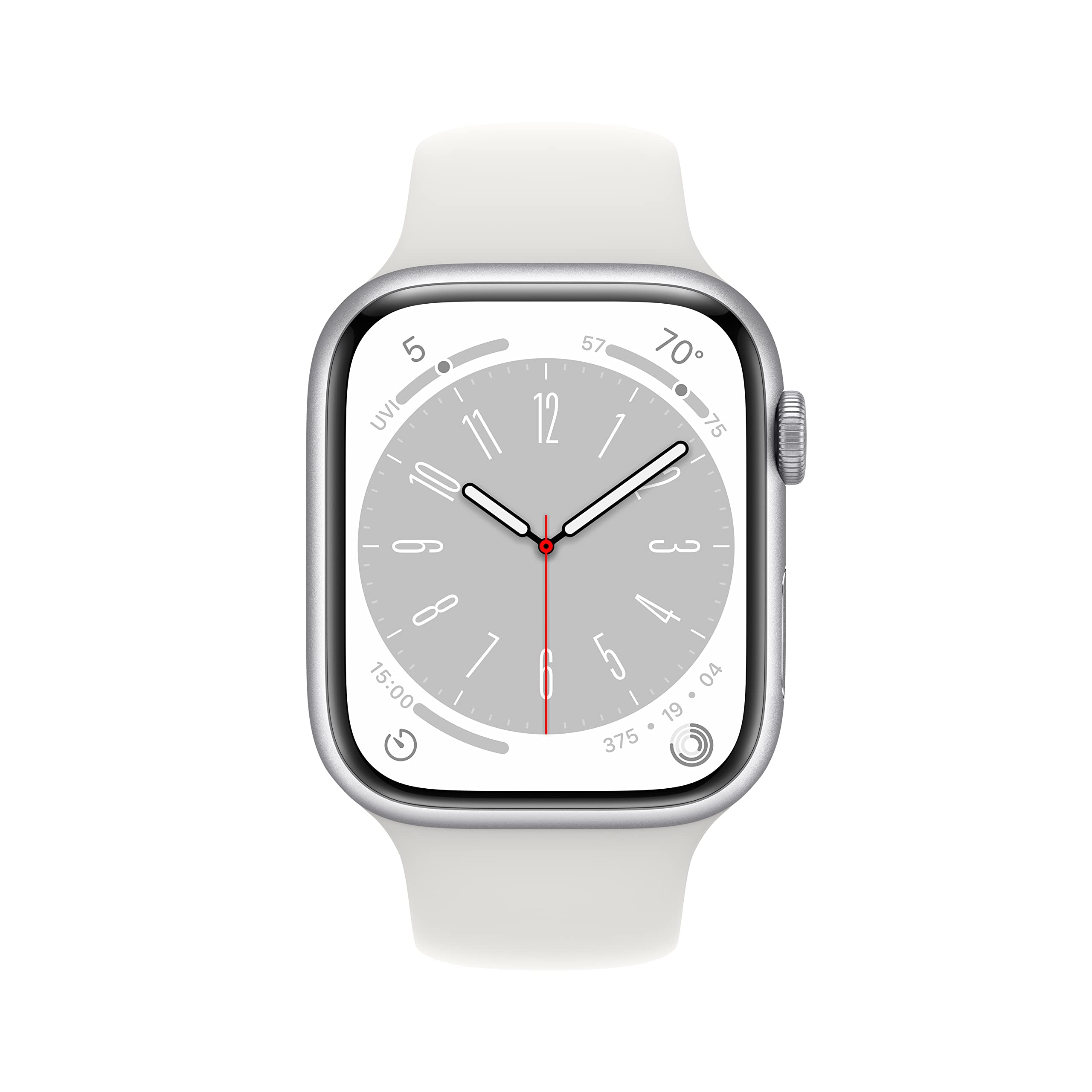 Foto 3 pulgar | Reloj Inteligente Apple Watch Series 8 Con Gps, 45 Mm, Correa Plateada/blanca - Venta Internacional.