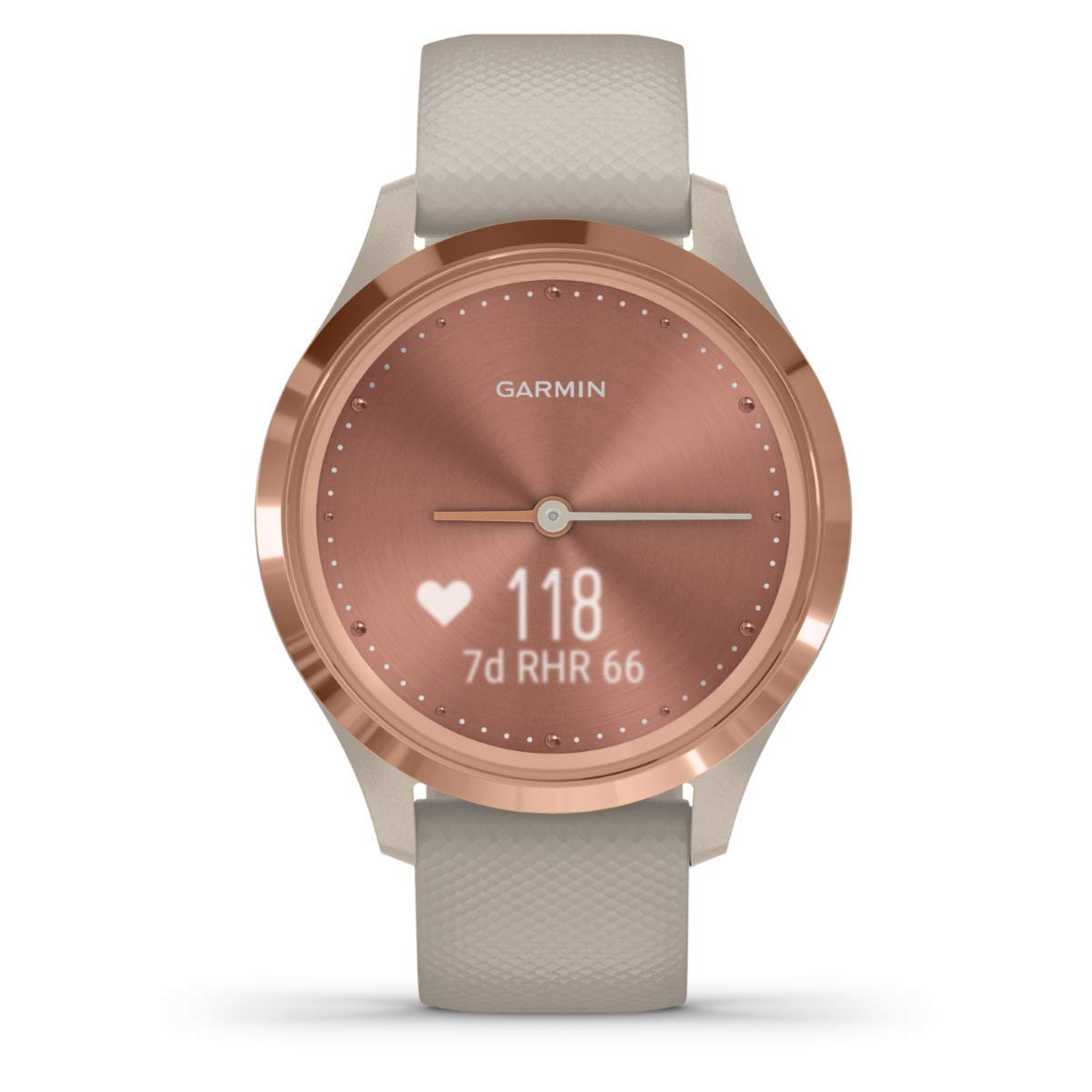 Foto 3 pulgar | Reloj Inteligente Garmin Vívomove 3s Hybrid En Oro Rosa Con Arena Clara - Venta Internacional.