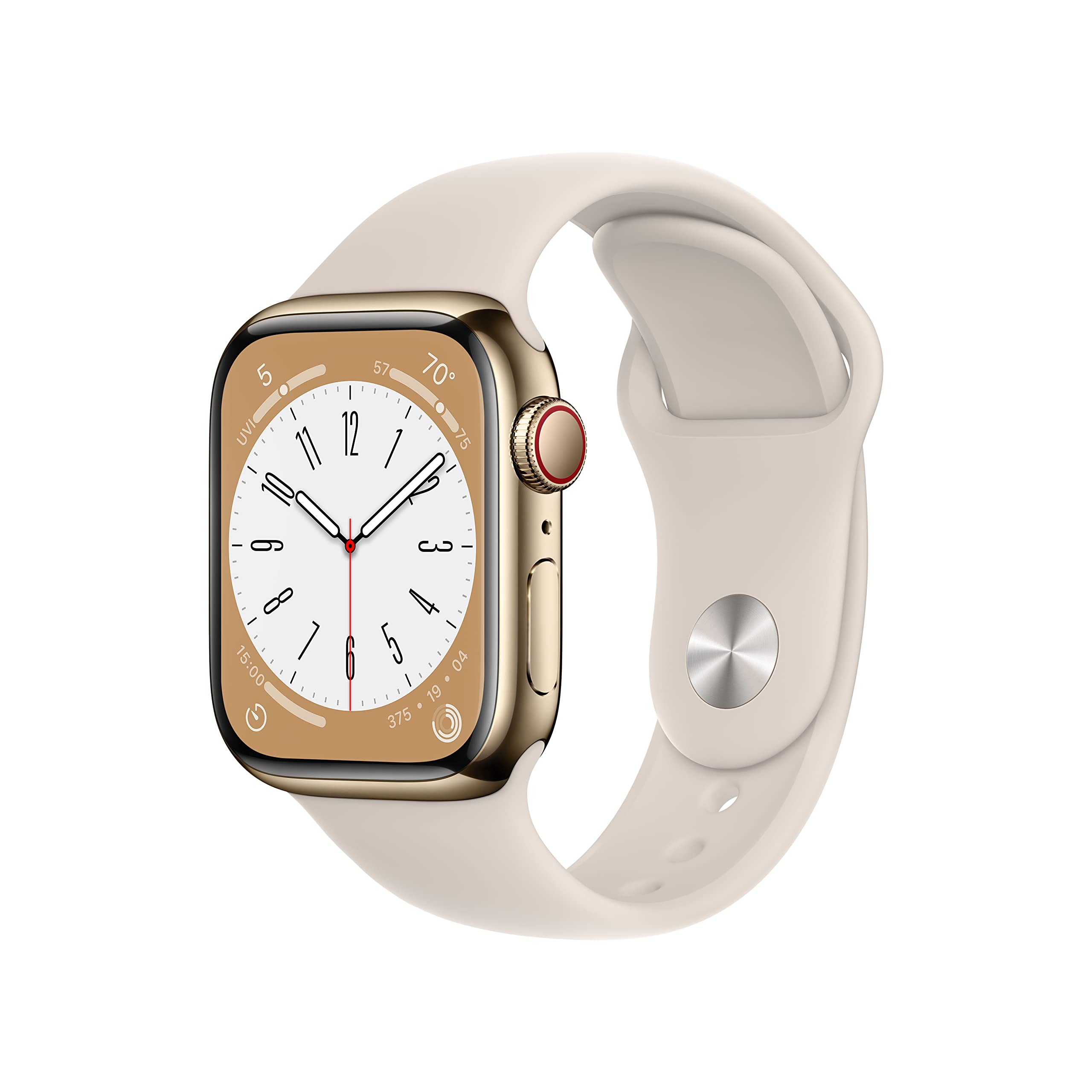 Foto 2 pulgar | Reloj Inteligente Apple Watch Series 8 Gps + Cellular 41 Mm Dorado - Venta Internacional.