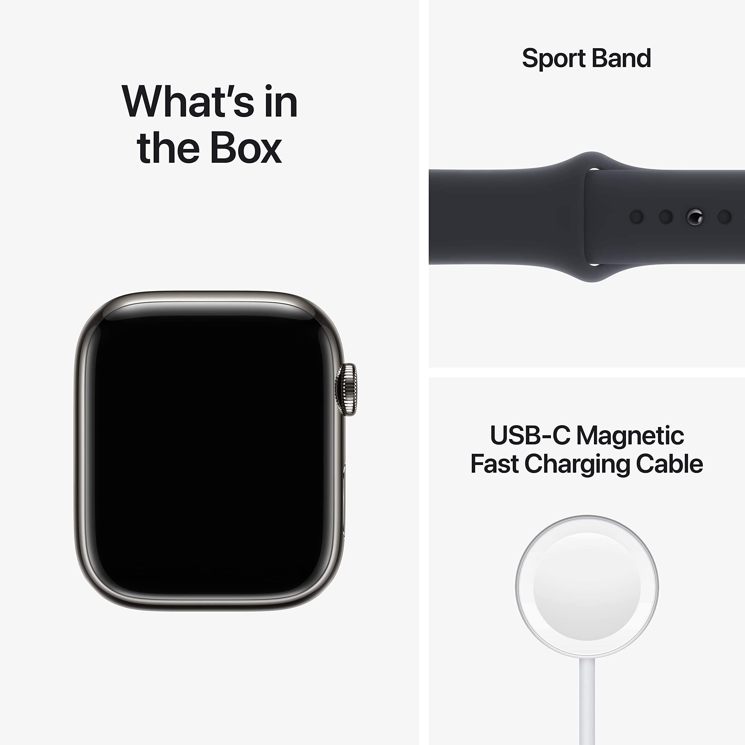 Foto 7 pulgar | Reloj Inteligente Apple Watch Series 8 Gps + Cellular 45 Mm Grafito - Venta Internacional.