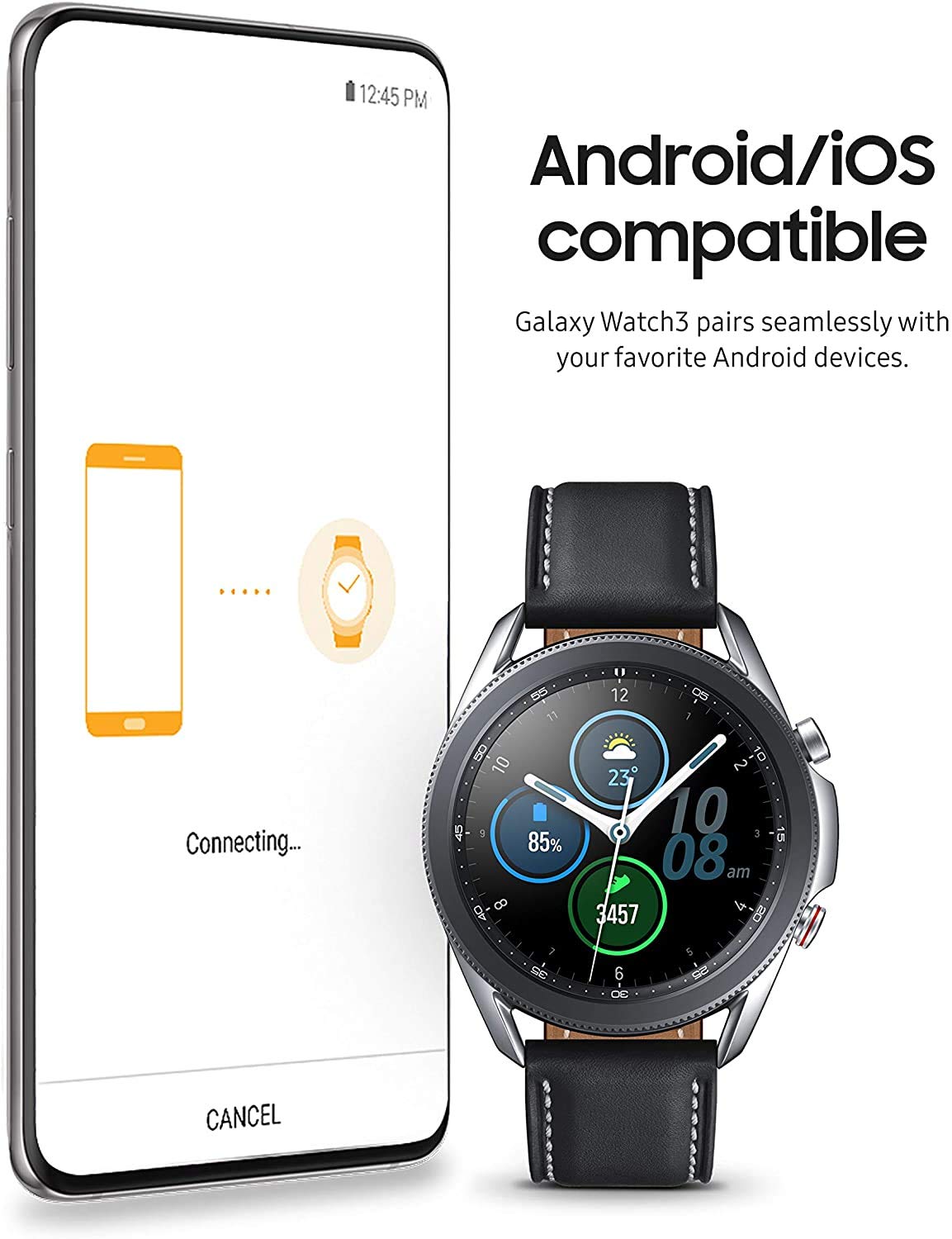 Foto 6 pulgar | Reacondicionado Reloj Inteligente Samsung Galaxy Watch3 Gps 45 Mm Mystic Silver - Venta Internacional.