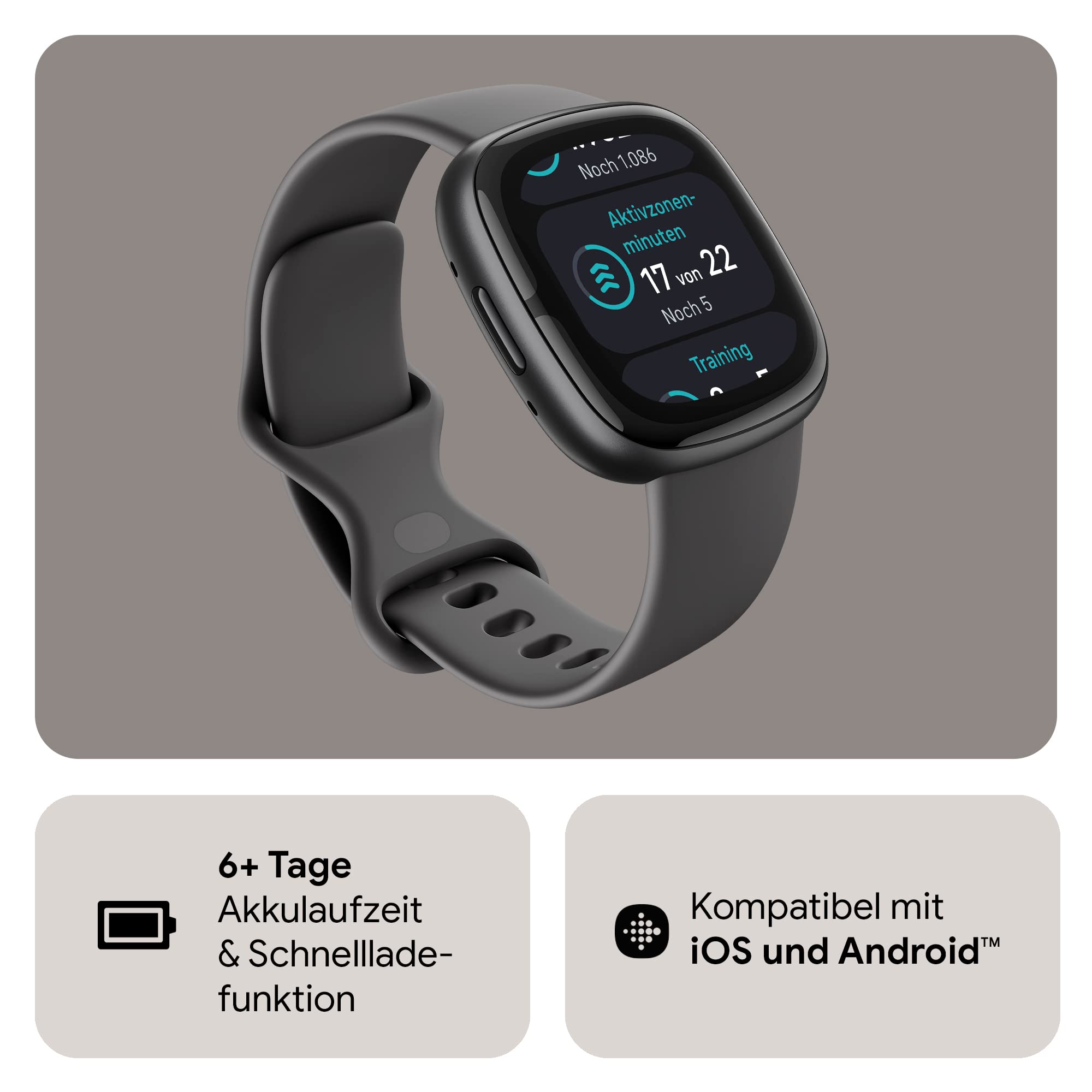 Foto 3 pulgar | Reloj Inteligente Fitbit Sense 2 Advanced Health Ecg Spo2 Gps - Grey - Venta Internacional.